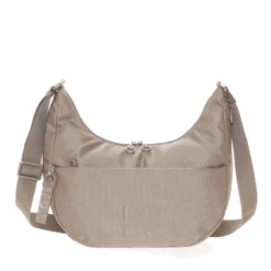 Borsa Donna a Tracolla Mandarina Duck in Tessuto colore Taupe Linea MD20 - P10QMT27
