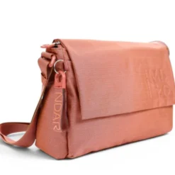 Borsa Donna a Tracolla MANDARINA DUCK Chiusa con Pattina in Tessuto colore Pecan Nut Linea MD20