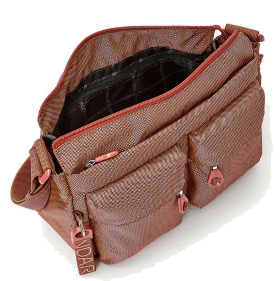 Borsa Donna a Tracolla MANDARINA DUCK in Tessuto Linea MD20 Colore Pecan Nut - P10QMTX5