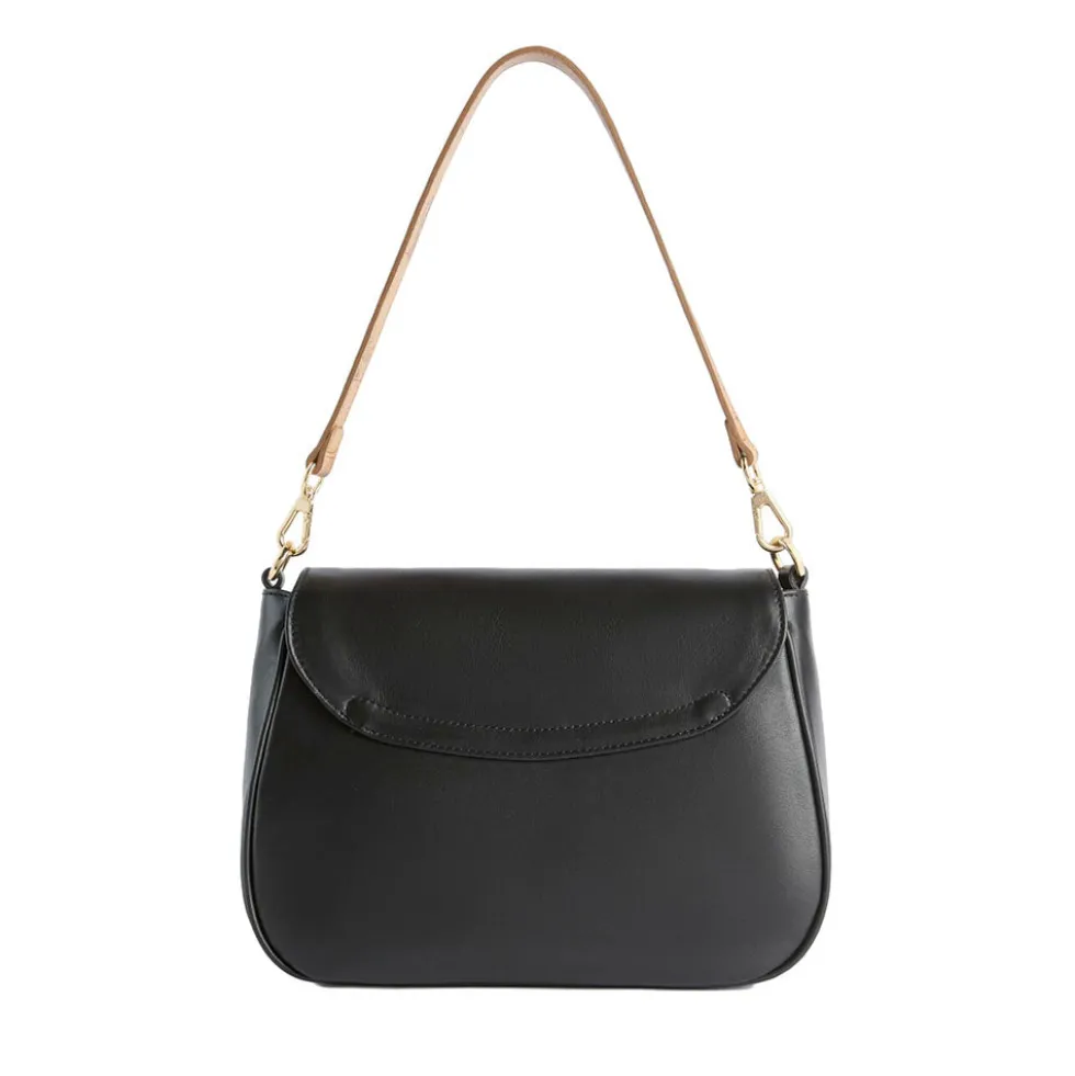 Borsa Donna a Tracolla Media 1A Classe Alviero Martini linea Brave Messenger in Pelle Nera LD55