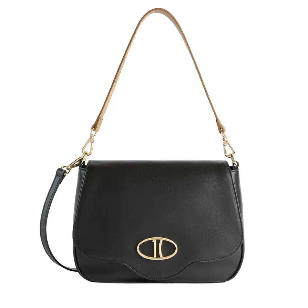 Borsa Donna a Tracolla Media 1A Classe Alviero Martini linea Brave Messenger in Pelle Nera LD55