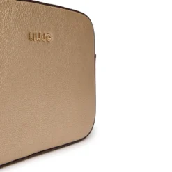 Borsa Donna a Tracolla Media LIU JO Better effetto Bottalato Oro Chiaro