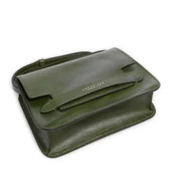 Borsa Donna a Tracolla Media THE BRIDGE linea Lucrezia in Pelle Verde Maggiorana