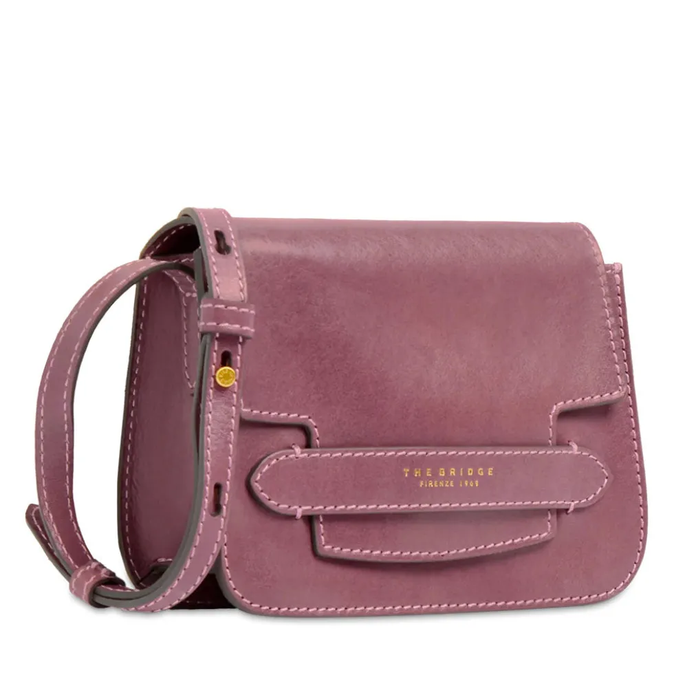 Borsa Donna a Tracolla Media THE BRIDGE linea Lucrezia in Pelle Viola Orchidea