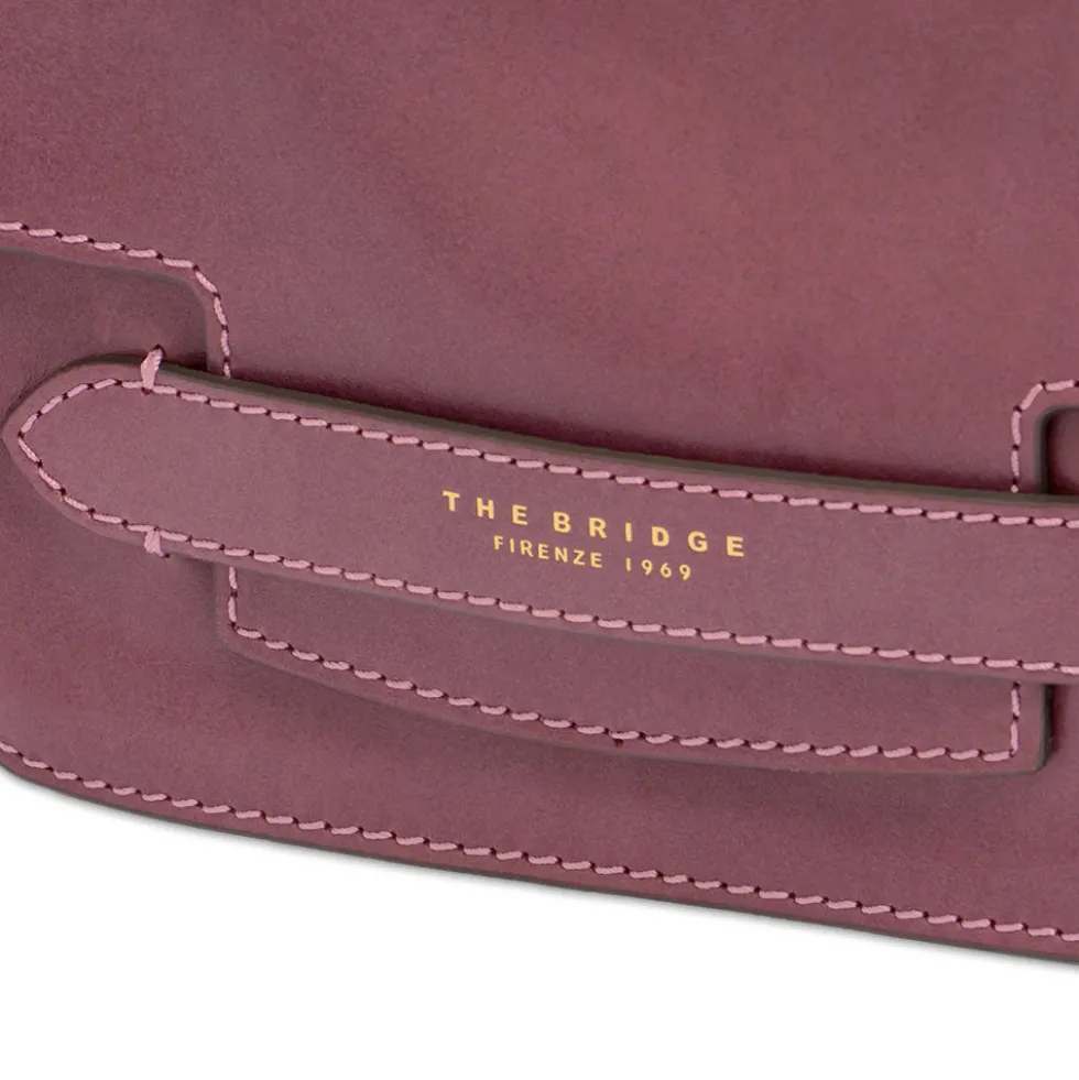 Borsa Donna a Tracolla Media THE BRIDGE linea Lucrezia in Pelle Viola Orchidea