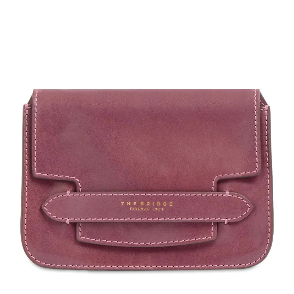 Borsa Donna a Tracolla Media THE BRIDGE linea Lucrezia in Pelle Viola Orchidea