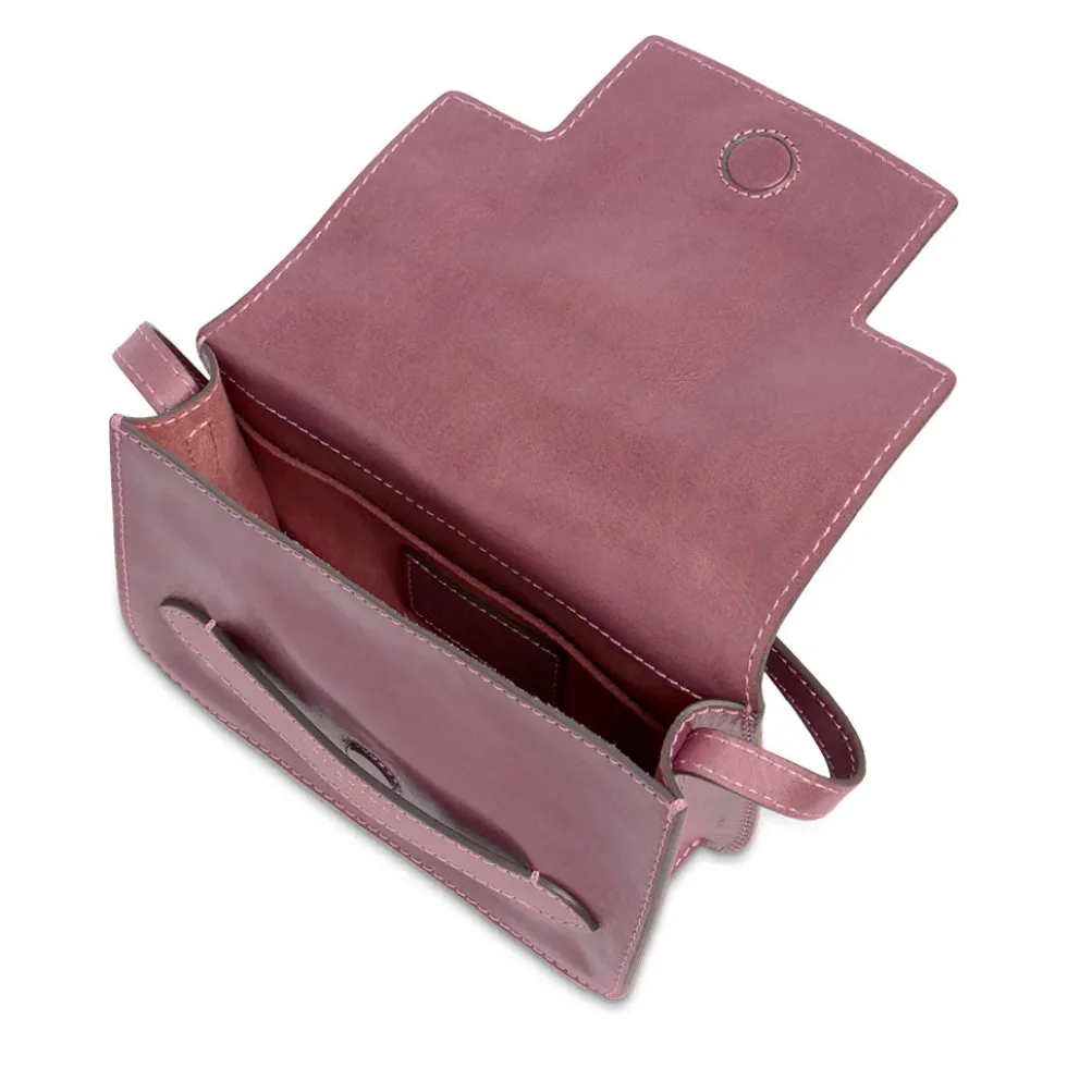 Borsa Donna a Tracolla Media THE BRIDGE linea Lucrezia in Pelle Viola Orchidea