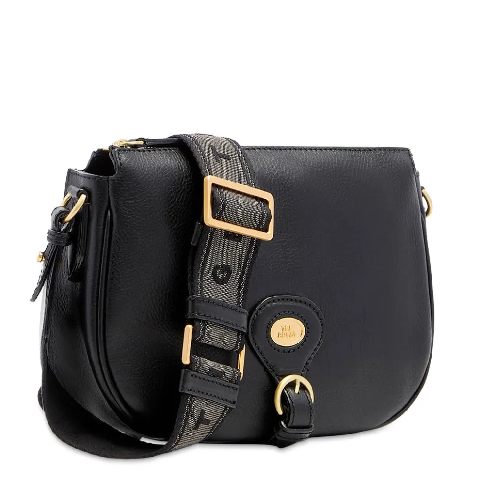 Borsa Donna a Tracolla Media THE BRIDGE linea Isadora in Pelle Nera