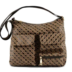 Borsa Donna a Tracolla Multitasche GHERARDINI in Tessuto Softy Colore Toffee