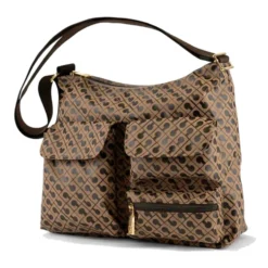 Borsa Donna a Tracolla Multitasche GHERARDINI in Tessuto Softy Colore Toffee