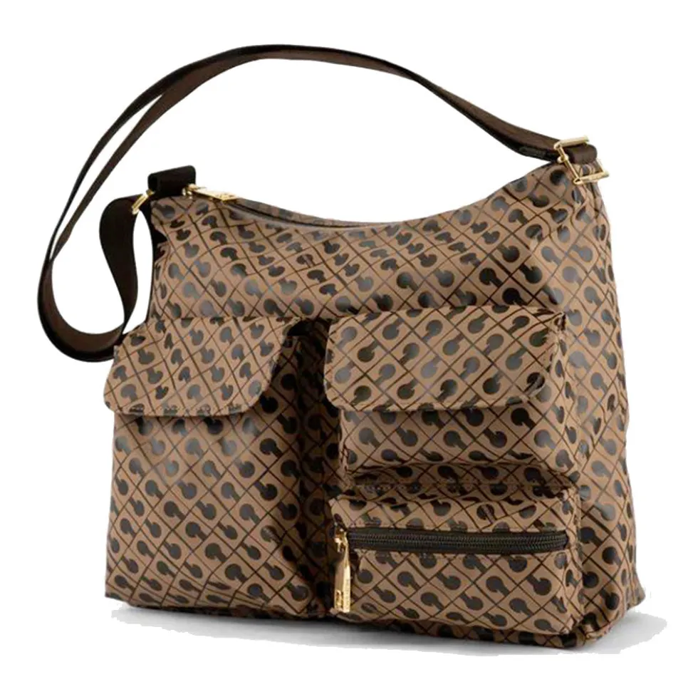 Borsa Donna a Tracolla Multitasche GHERARDINI in Tessuto Softy Colore Toffee