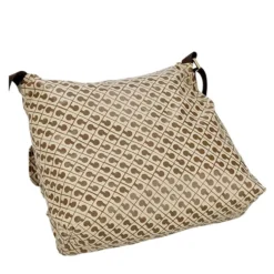 Borsa Donna a Tracolla Multitasche GHERARDINI in Tessuto Softy Colore Tabacco - Burro
