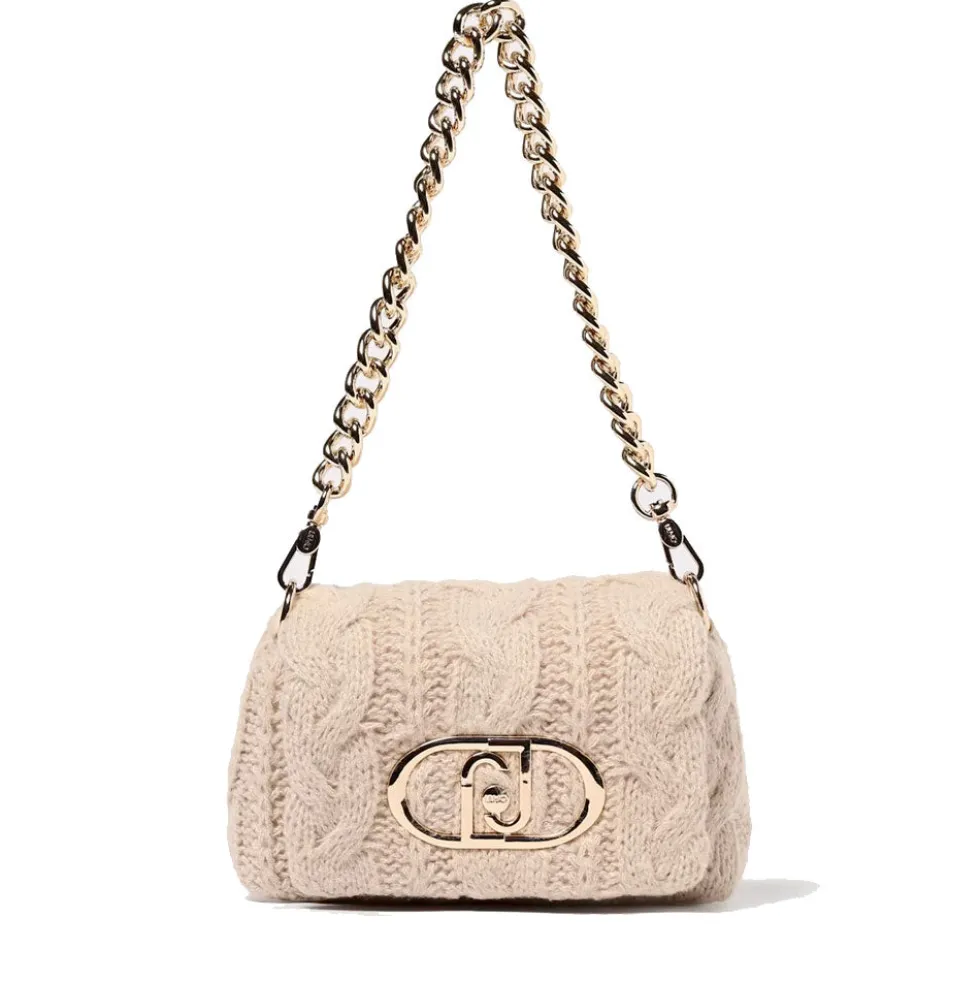 Borsa Donna a Tracolla Piccola LIU JO linea LaPuffy in Maglia color Marmo