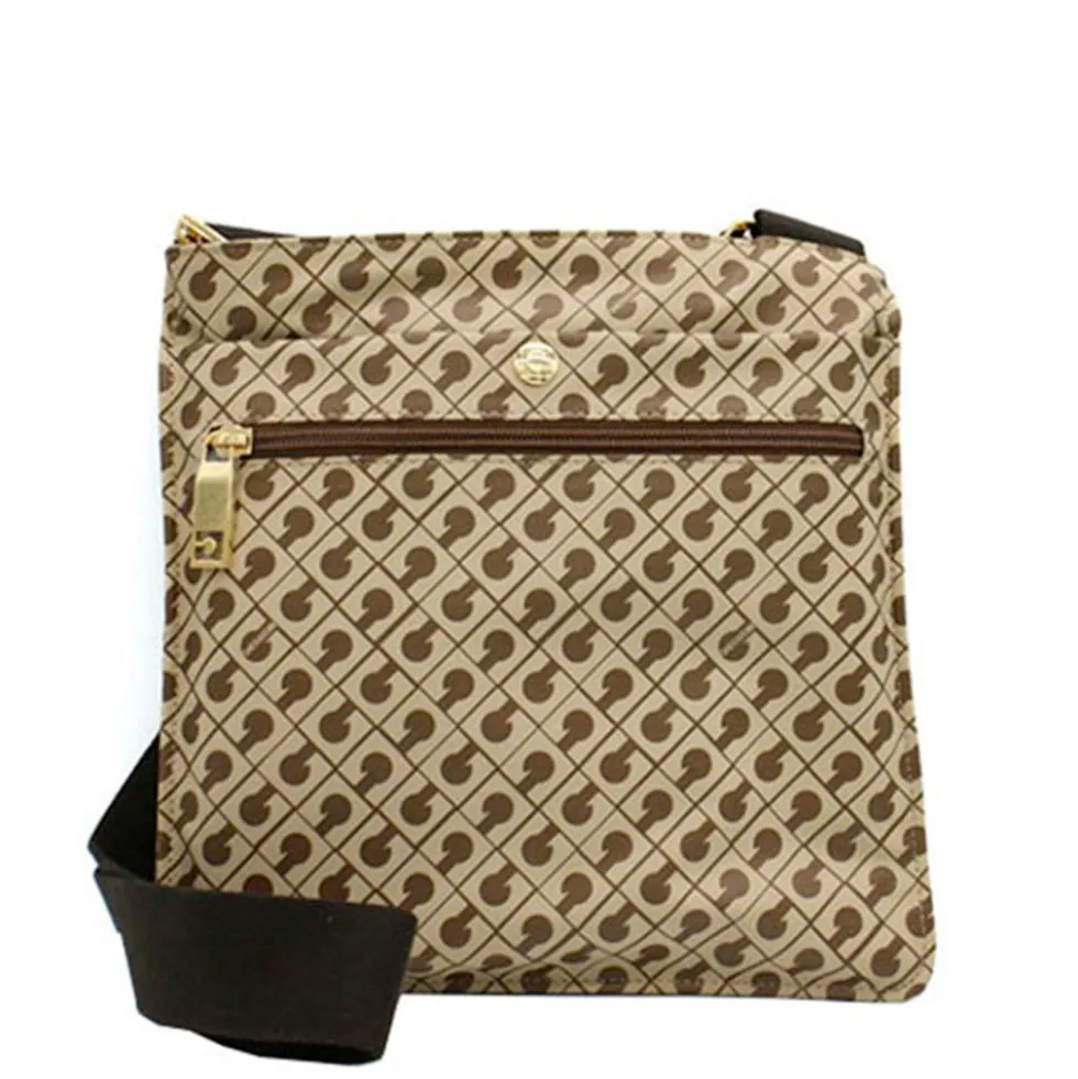 Borsa Donna a Tracolla Small GHERARDINI in Tessuto Softy colore Tabacco - Burro