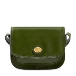 Borsa Donna a Tracolla Small THE BRIDGE linea Story in Pelle Verde Maggiorana