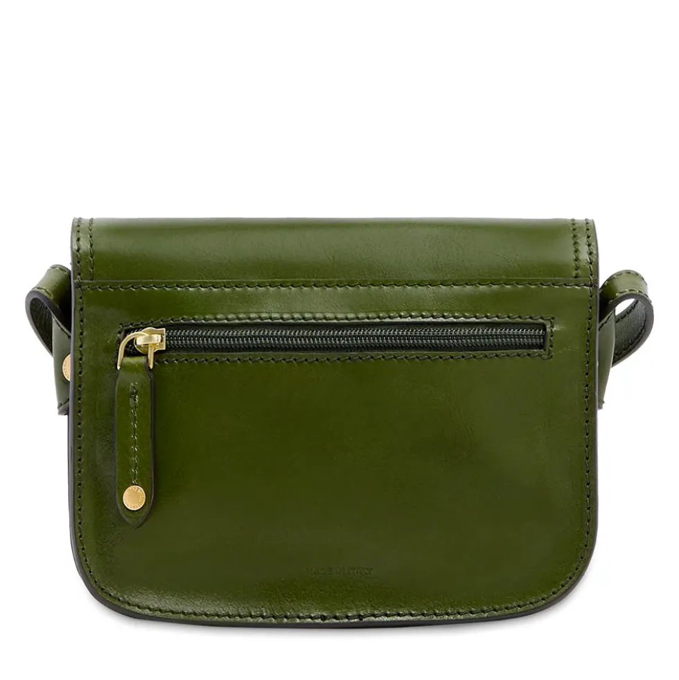 Borsa Donna a Tracolla Small THE BRIDGE linea Story in Pelle Verde Maggiorana