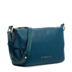 Borsa Donna a Tracolla THE BRIDGE linea Letizia in Pelle Blu Pavone