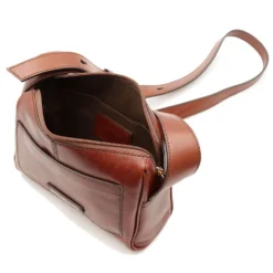 Borsa Donna a Tracolla THE BRIDGE linea Flora in Pelle Marrone