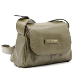 Borsa Donna a Tracolla THE BRIDGE linea Flora in Pelle Verde Timo