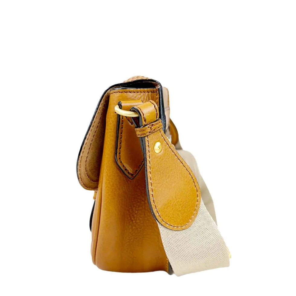 Borsa Donna a Tracolla THE BRIDGE linea Isadora in Pelle color Cognac