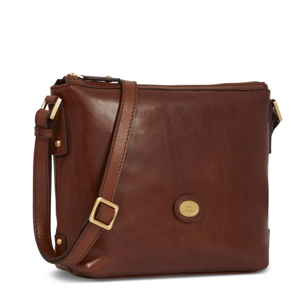 Borsa Donna a Tracolla The Bridge in Pelle Marrone linea Story