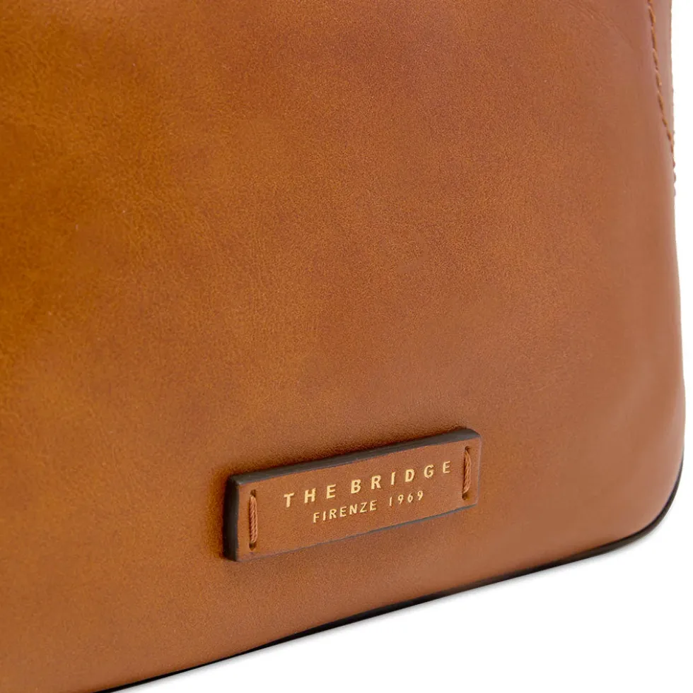 Borsa Donna a Tracolla THE BRIDGE linea Larissa in Pelle color Cognac
