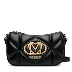 Borsa Donna a Tracolla Trapuntata LOVE MOSCHINO linea Embossed Nera
