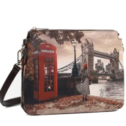 Borsa Donna a Tracolla Y NOT YES-630 Stampa London Bridge