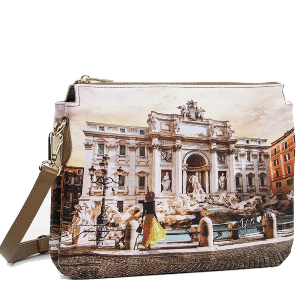 Borsa Donna a Tracolla Y NOT YES-630 Stampa Lost in Rome