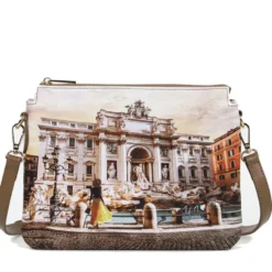 Borsa Donna a Tracolla Y NOT YES-630 Stampa Lost in Rome