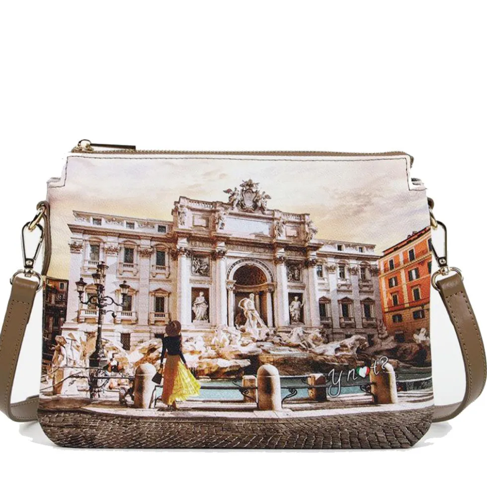 Borsa Donna a Tracolla Y NOT YES-630 Stampa Lost in Rome