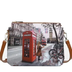 Borsa Donna a Tracolla Y NOT YES-630 Stampa Red London