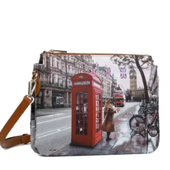 Borsa Donna a Tracolla Y NOT YES-630 Stampa Red London