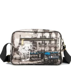 Borsa Donna a Tracolla Y NOT YES-440 stampa Petrol Paris