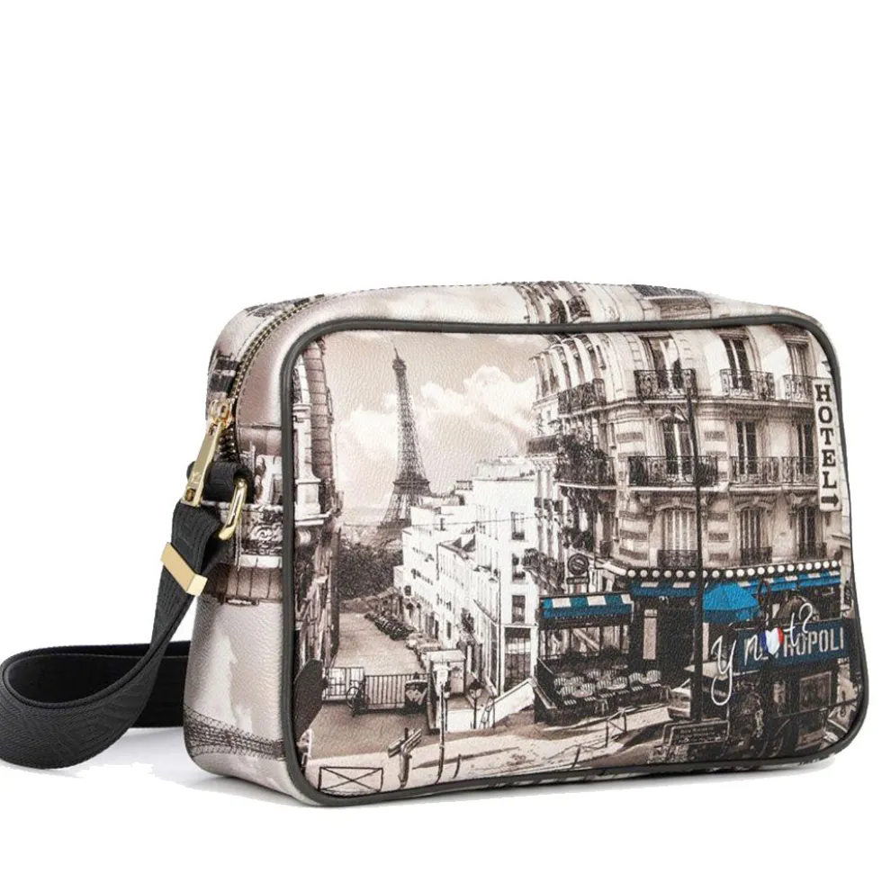 Borsa Donna a Tracolla Y NOT YES-440 stampa Petrol Paris