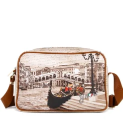 Borsa Donna a Tracolla Y NOT YES-440 stampa Venice Postcard