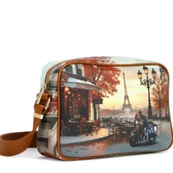 Borsa Donna a Tracolla Y NOT YES-440 stampa Kisses From Paris