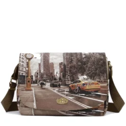 Borsa Donna a Tracolla Y NOT YES-631 Stampa Golden Time