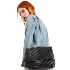 Borsa Donna Hobo a Spalla e Tracolla ARMANI EXCHANGE Colore Nero
