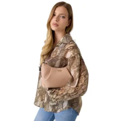 Borsa Donna Hobo a Spalla GUESS Linea Amorette colore Off White