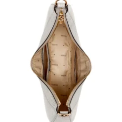Borsa Donna Hobo a Spalla GUESS Linea Lindsey Colore Bone Logo