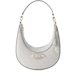 Borsa Donna Hobo a Spalla GUESS Linea Lindsey Colore Bone Logo