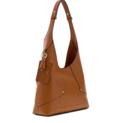Borsa Donna Hobo a Spalla GUESS Linea Darcy Colore Cognac