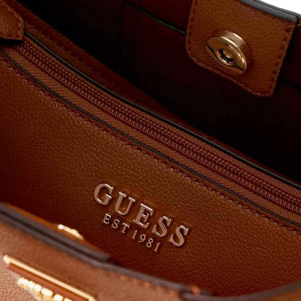 Borsa Donna Hobo a Spalla GUESS Linea Darcy Colore Cognac