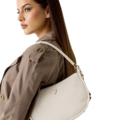 Borsa Donna Hobo a Spalla GUESS Linea Danya Colore Off White