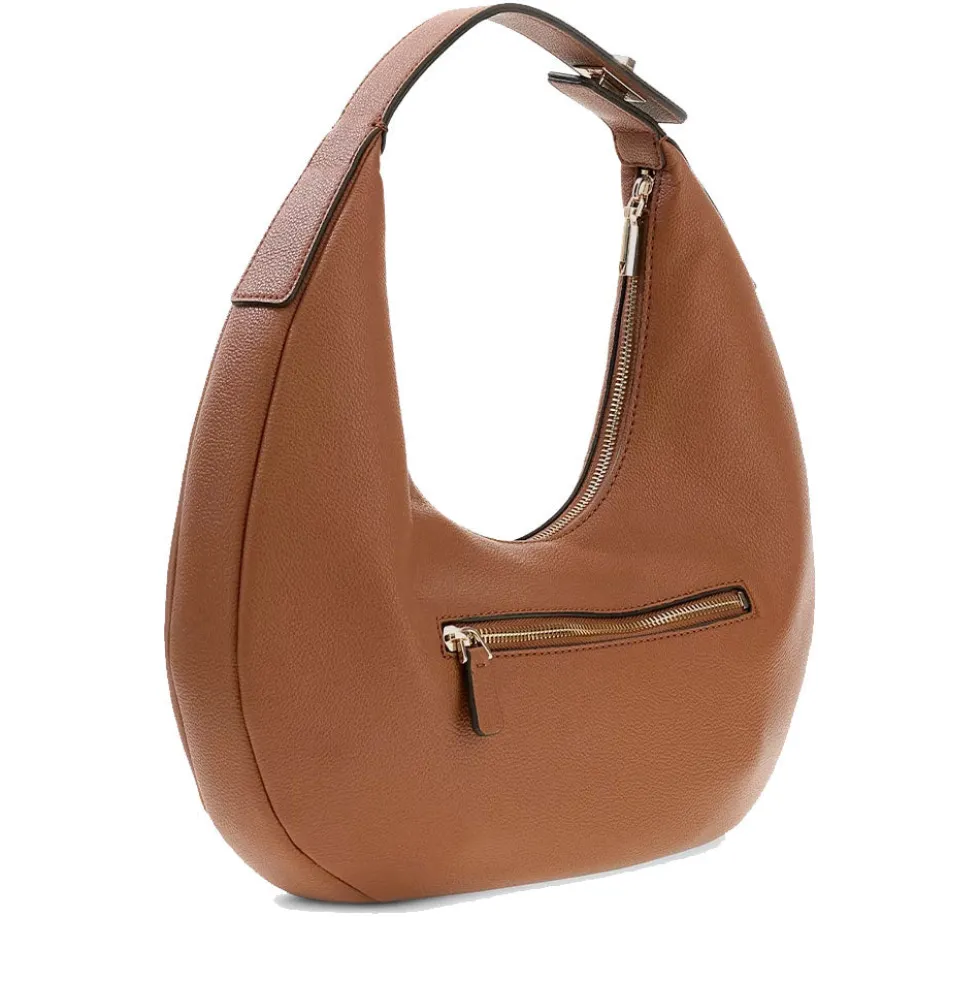 Borsa Donna Hobo a Spalla GUESS Linea Evie colore Cognac