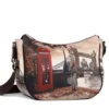 Borsa Donna Hobo Bag a Tracolla Y NOT YES-628 Stampa London Bridge