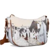 Borsa Donna Hobo Bag a Tracolla Y NOT YES-628 Stampa Fall In Alberobello
