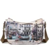 Borsa Donna Hobo Bag a Tracolla Y NOT YES-628 Stampa Blue Lagoon