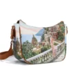 Borsa Donna Hobo Bag a Tracolla Y NOT YES-628 Stampa Dreaming Coast